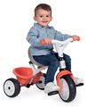 Trojkolka s vysokou opierkou Baby Balade Tricycle Red Smoby so slnečníkom a EVA kolesami červená od 10 mes