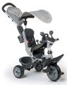 Trojkolka s poťahom DeLuxe Baby Driver Comfort Grey Smoby s EVA kolesami a intuitívnym ovládaním šedá