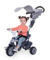 Trojkolka s poťahom DeLuxe Baby Driver Comfort Grey Smoby s EVA kolesami a intuitívnym ovládaním šedá