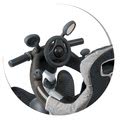 Trojkolka s poťahom DeLuxe Baby Driver Comfort Grey Smoby s EVA kolesami a intuitívnym ovládaním šedá