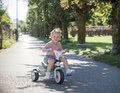 Trojkolka a kočík v jednom s vysokou opierkou Baby Balade Plus Tricycle Blue Smoby s brzdou a EVA kolesami modrá od 10 mes