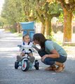 Trojkolka a kočík v jednom s vysokou opierkou Baby Balade Plus Tricycle Blue Smoby s brzdou a EVA kolesami modrá od 10 mes