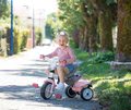 Trojkolka a kočík v jednom s vysokou opierkou Baby Balade Plus Tricycle Pink Smoby s brzdou a EVA kolesami ružová od 10 mes