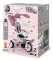 Trojkolka a kočík v jednom s vysokou opierkou Baby Balade Plus Tricycle Pink Smoby s brzdou a EVA kolesami ružová od 10 mes