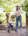 Trojkolka a kočík v jednom s vysokou opierkou Baby Balade Tricycle Beige Smoby so slnečníkom brzdou a tichými EVA kolesami béžová od 10 mes