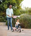 Trojkolka a kočík v jednom s vysokou opierkou Baby Balade Tricycle Pink Smoby so slnečníkom brzdou a tichými EVA kolesami ružová od 10 mes