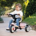Trojkolka a kočík v jednom s vysokou opierkou Baby Balade Tricycle Pink Smoby so slnečníkom brzdou a tichými EVA kolesami ružová od 10 mes