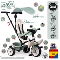 Trojkolka a kočík v jednom s vysokou opierkou Baby Balade Tricycle Life Smoby so slnečníkom brzdou a tichými EVA kolesami zelená od 10 mes