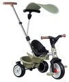 Trojkolka a kočík 2v1 s vysokou opierkou Baby Balade Tricycle Green Smoby s brzdou slnečníkom a tichými EVA kolesami od 10 mes
