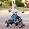 Trojkolka a kočík v jednom s brzdou Baby Driver Grey Tricycle Smoby s intuitívnym ovládaním a tichými EVA kolesami šedá od 10 mes