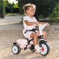 Trojkolka a kočík v jednom s brzdou Baby Driver Pink Tricycle Smoby s intuitívnym ovládaním a tichými EVA kolesami ružová od 10 mes