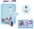 Drevená kolobežka trojkolesová Frozen Wheels Foldable Scooter Smoby skladacia výškovo nastaviteľná a protišmyková tichá