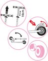 Kolobežka dvojkolesová Disney Princess 3 Wheels Foldable Scooter Smoby skladacia s brzdou výškovo nastaviteľná max. 83 cm od 5 rokov