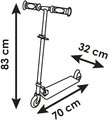 Kolobežka dvojkolesová Gabby 2 Wheels Foldable Scooter Smoby skladacia s brzdou výškovo nastaviteľná max. 83 cm od 5 rokov