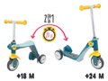 Kolobežka&odrážadlo Reversible 2v1 Scooter Smoby trojkolesová oceľovo-šedá výška rúčky 53/63 cm nosnosť 20 kg od 18 mes