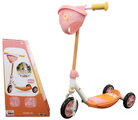 Kolobežka trojkolesová s košíkom pre bábiku 3 Wheels Scooter Smoby s kovovou konštrukciou protišmyková a výškovo nastaviteľnými riadidlami