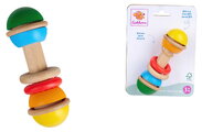 Drevená hrkálka Baby Grasping Toy Rattle Stick Eichhorn od 3 mes