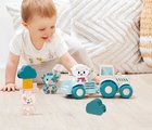 Didaktický traktor so zvieratkami My First Tractor BB Abrick Écoiffier 25 dielov s prívesom a kockami od 12 mes
