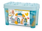 Stavebnica so zvieratkami BB Abrick Écoiffier 55 kociek v modrej dóze od 12 mes