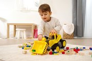 Nakladač Power Worker Classic Wheel Loader BIG pracovný stroj 47 cm s gumenými kolesami od 24 mes