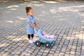 Chodítko a kočík a príves Buggy 3v1 Baby Walker BIG s brzdou k odrážadlám Classic&Neo&Next od 12 mes