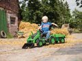 Traktor na šliapanie Jim Loader BIG s nakladačom a prívesom zelený