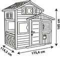 Domček Priateľov v elegantných farbách Friends House Evo Playhouse Smoby rozšíriteľný 2 dvere s kľúčom 6 okien s UV filtrom 162 cm výška