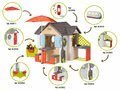 Domček pre záhradníka s kvetináčmi Garden House Life Smoby rozšíriteľný s odkvapom a mriežka s kŕmidlom pre vtáčiky 135 cm s UV filtrom od 24 mes - mo