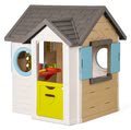 Domček pre záhradníka s kvetináčmi Garden House Life Smoby rozšíriteľný s odkvapom a mriežka s kŕmidlom pre vtáčiky 135 cm s UV filtrom od 24 mes - mo