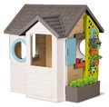 Domček pre záhradníka s kvetináčmi Garden House Life Smoby rozšíriteľný s odkvapom a mriežka s kŕmidlom pre vtáčiky 135 cm s UV filtrom od 24 mes - mo