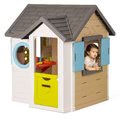Domček pre záhradníka s kvetináčmi Garden House Life Smoby rozšíriteľný s odkvapom a mriežka s kŕmidlom pre vtáčiky 135 cm s UV filtrom od 24 mes - mo
