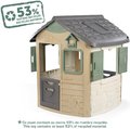 Domček ekologický Neo Jura Lodge Playhouse Green Smoby rozšíriteľný 2 dvere 2 okná s okenicami z recyklovaného materiálu s UV filtrom od 24 mes