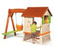 Domček Pretty Forest Hut Smoby so šmykľavkou a hojdačkou 2v1 od 24 mes