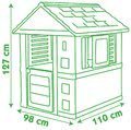 Domček Nature Smoby červeno-zelený 3 okná s 2 žalúziami a 2 posuvné okenice s UV filtrom od 2 rokov