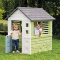 Domček s polovičnými dverami Jolie Playhouse Life Smoby zeleno-modrý rozšíriteľný s 3 oknami a 2 žalúziami s UV filtrom od 24 mes - model 2025
