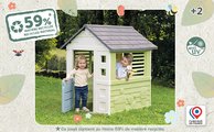 Domček s polovičnými dverami Jolie Playhouse Life Smoby zeleno-modrý rozšíriteľný s 3 oknami a 2 žalúziami s UV filtrom od 24 mes - model 2025