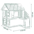 Domček s kuchynkou a 17 doplnkov Pretty Playhouse&Kitchen Life Smoby rozšíriteľný 3 okná s 2 žalúziami a posuvnými okenicami s UV filtrom od 24 mes - 