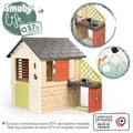 Domček s kuchynkou a 17 doplnkov Nature Playhouse&Kitchen Life Smoby rozšíriteľný 3 okná s 2 žalúziami a posuvnými okenicami s UV filtrom od 24 mes - 