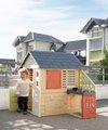 Domček s kuchynkou a 17 doplnkov Nature Playhouse&Kitchen Life Smoby rozšíriteľný 3 okná s 2 žalúziami a posuvnými okenicami s UV filtrom od 24 mes - 