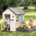 Domček s pieskoviskom a záhradkou 2v1 Square Playhouse Life Smoby rozšíriteľný 3 okná s 2 žalúziami a okenicami s UV filtrom od 24 mes - model 2025