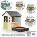 Domček s pieskoviskom a záhradkou 2v1 Square Playhouse Life Smoby rozšíriteľný 3 okná s 2 žalúziami a okenicami s UV filtrom od 24 mes - model 2025