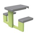 Piknik stôl s dvoma lavicami k domčekom Picnic Table Life Smoby s možnosťou upevnenia slnečníka s UV filtrom od 24 mes - model 2025