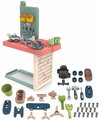 Pracovná dielňa s 39 doplnkami k domčekom Smoby Garden Workshop so stavebnicou auta a pracovným náradím od 24 mes