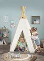 Stan prírodný Indoor&Outdoor Teepee Evolutive Smoby výškovo nastaviteľný 159-184 cm s textilným závesom UV filter od 2-8 rokov