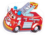 Puzzle podlahové požiarne auto Dohány veľké 12 dielov od 24 mes