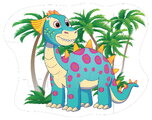 Puzzle podlahové dinosaurus Dohány veľké 12 dielov od 24 mes