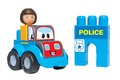 Stavebnica policajné autíčko Dohány s kockami 3 figúrky od 12 mes