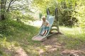 Šmykľavka ekologická s vodotryskom Toboggan XL Slide Green Smoby 230 cm šmýkacia plocha z recyklovaného materiálu s UV filtrom