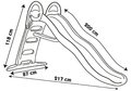 Šmykľavka s vodotryskom Funny Slide Green Toboggan Smoby 2 metrová dvojitá pevná konštrukcia s UV filtrom od 24 mes