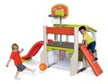 Hracie centrum Multisport Fun Center Smoby so 150 cm šmykľavkou basketbalom futbalom a piknikovým stolom od 2 rokov